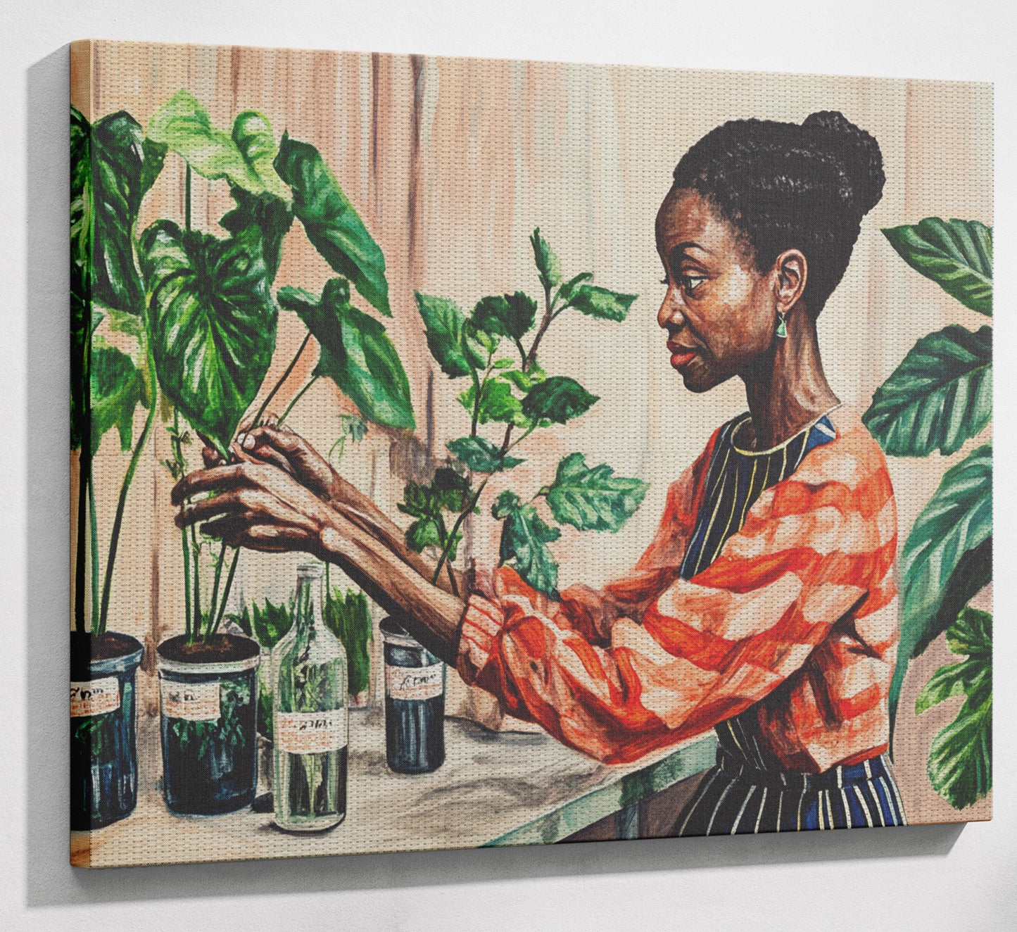 Black Woman Plant Lover African American wall art view 13