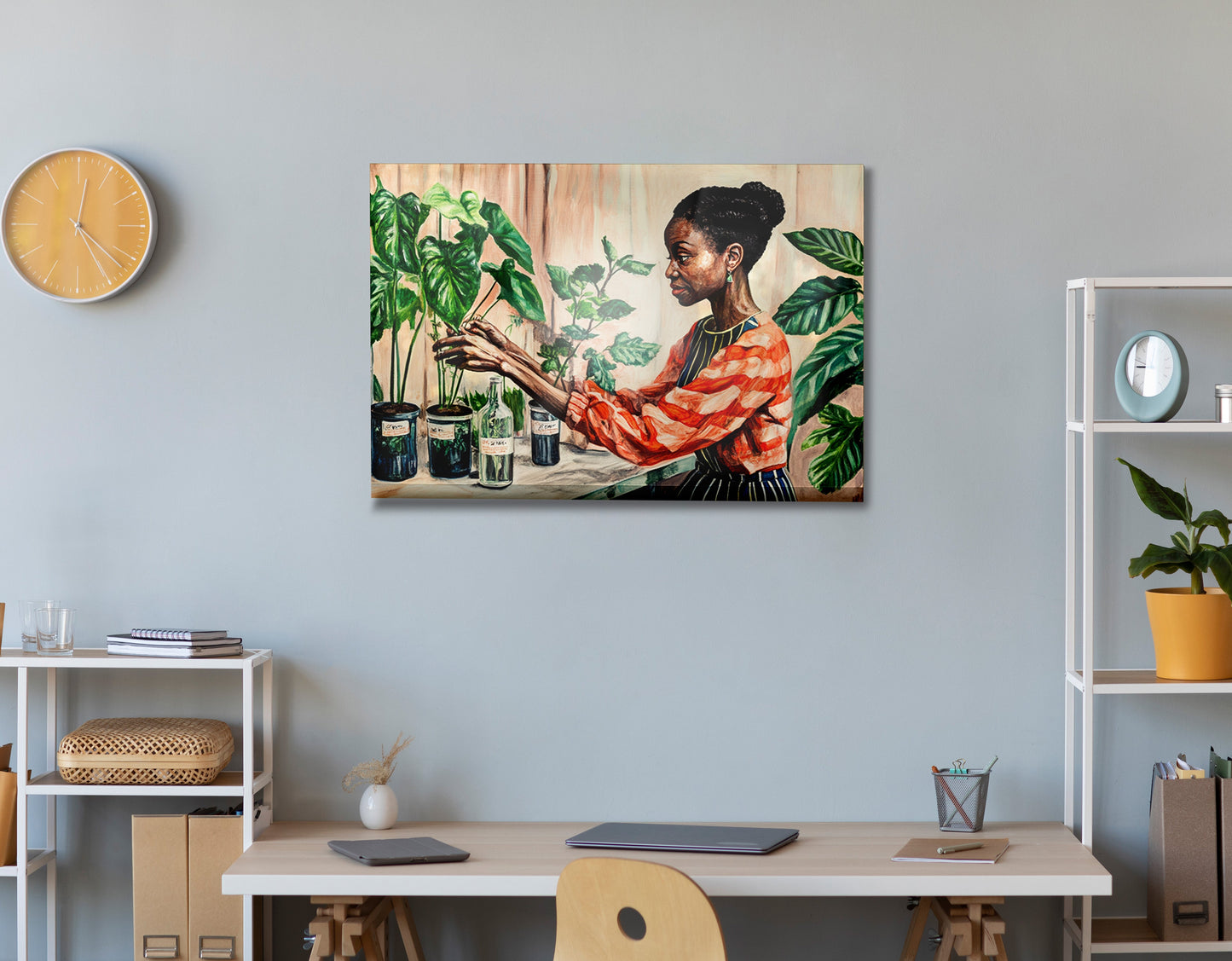 Black Woman Plant Lover African American wall art view 24