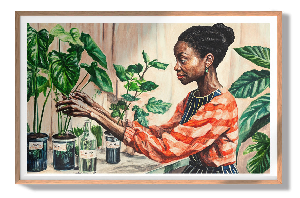 Black Woman Plant Lover African American wall art view 79