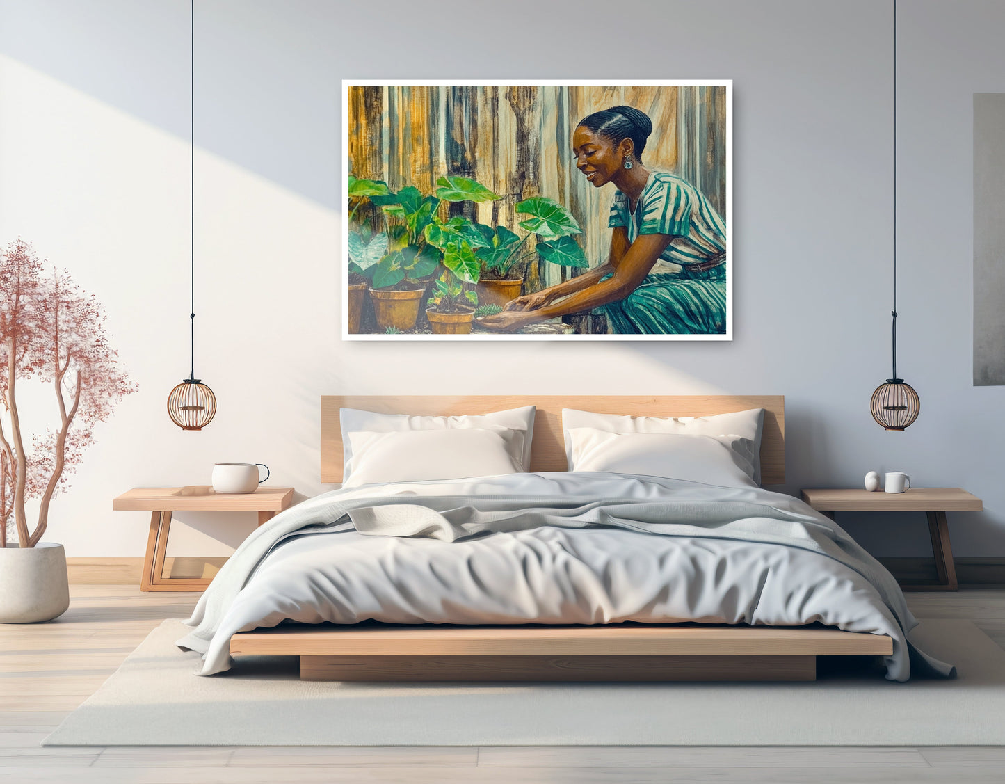 Black Woman Indoor Garden African American wall art artwork view