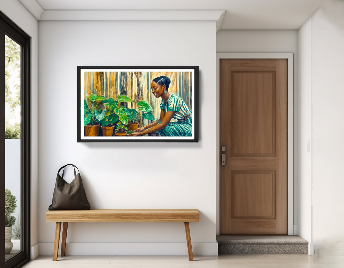 Black Woman Indoor Garden African American wall art view 71