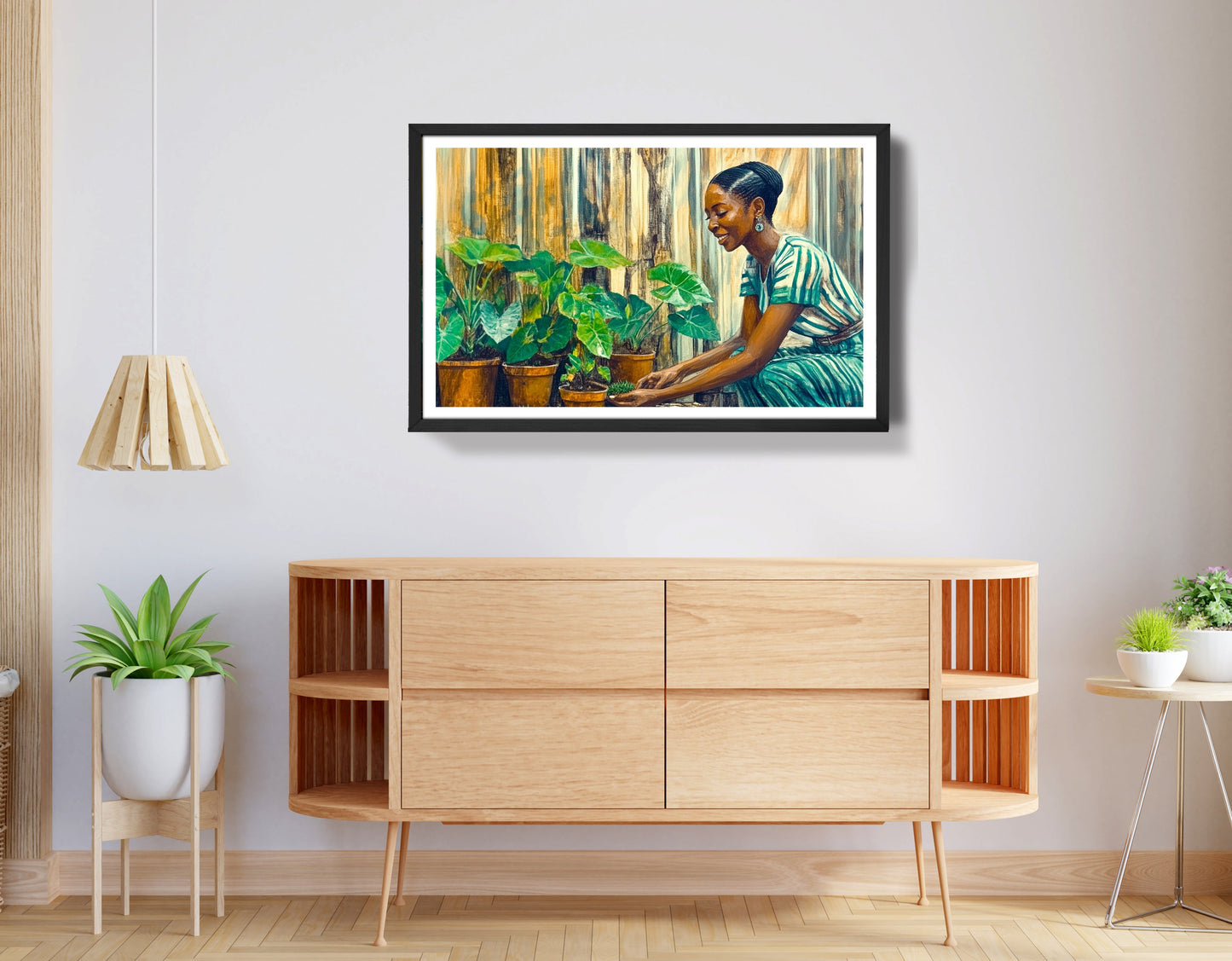 Black Woman Indoor Garden African American wall art view 68