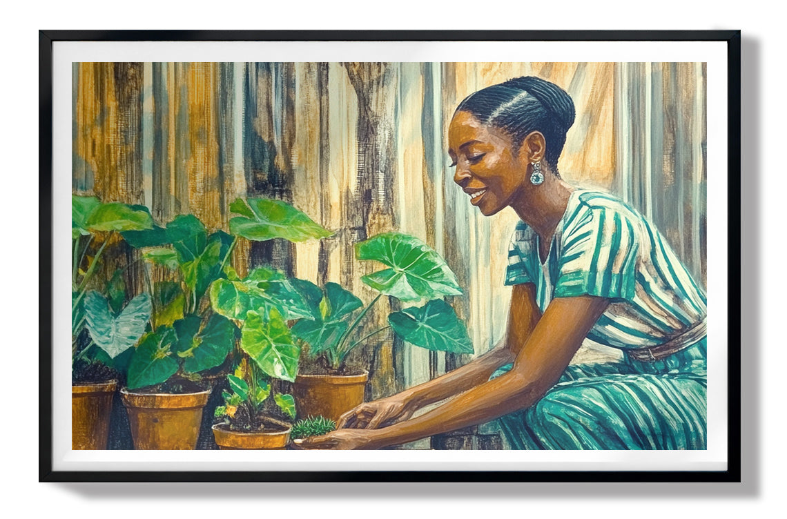 Black Woman Indoor Garden African American wall art view 67
