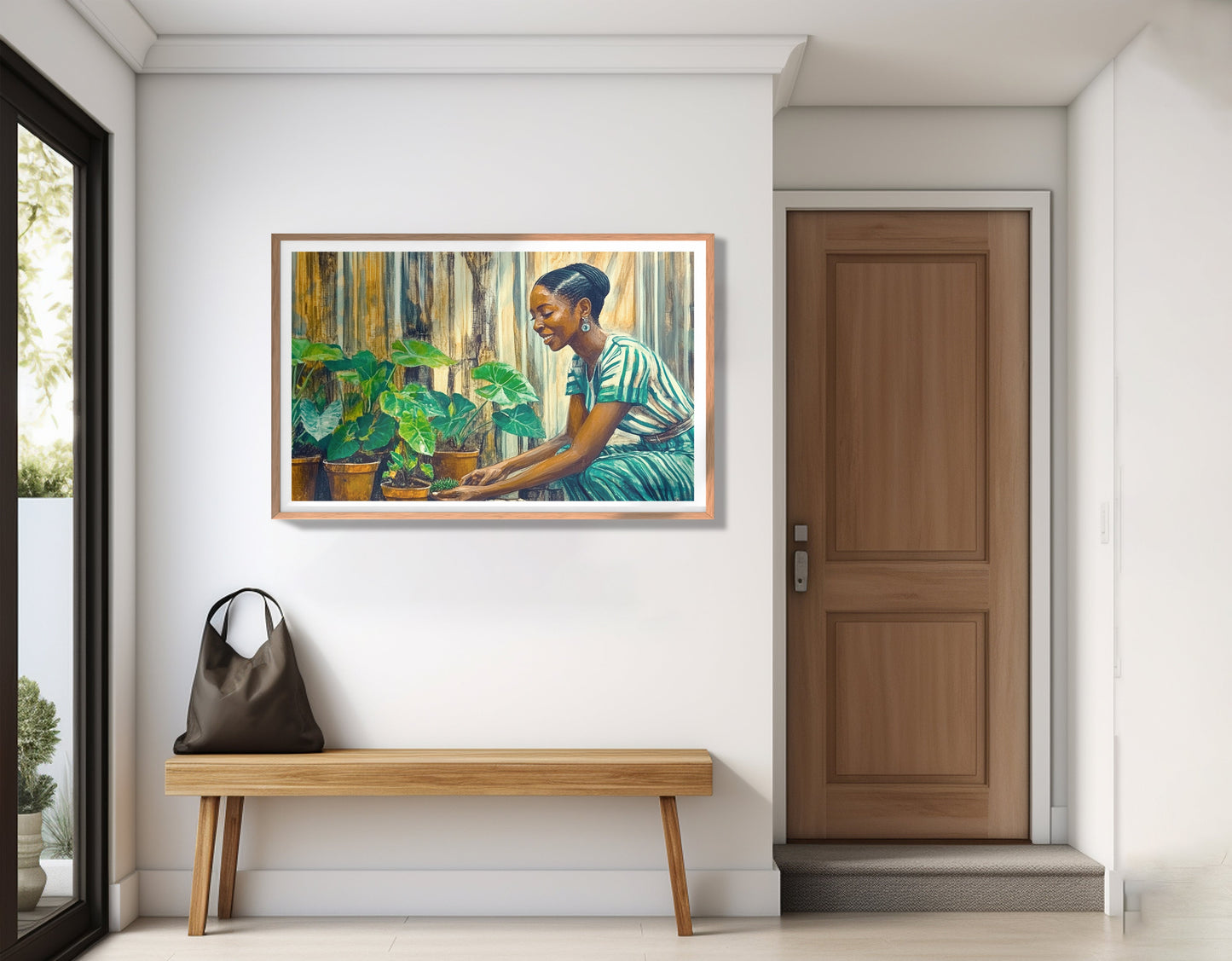Black Woman Indoor Garden African American wall art view 83