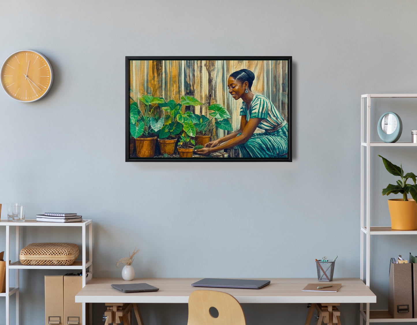 Black Woman Indoor Garden African American wall art view 30