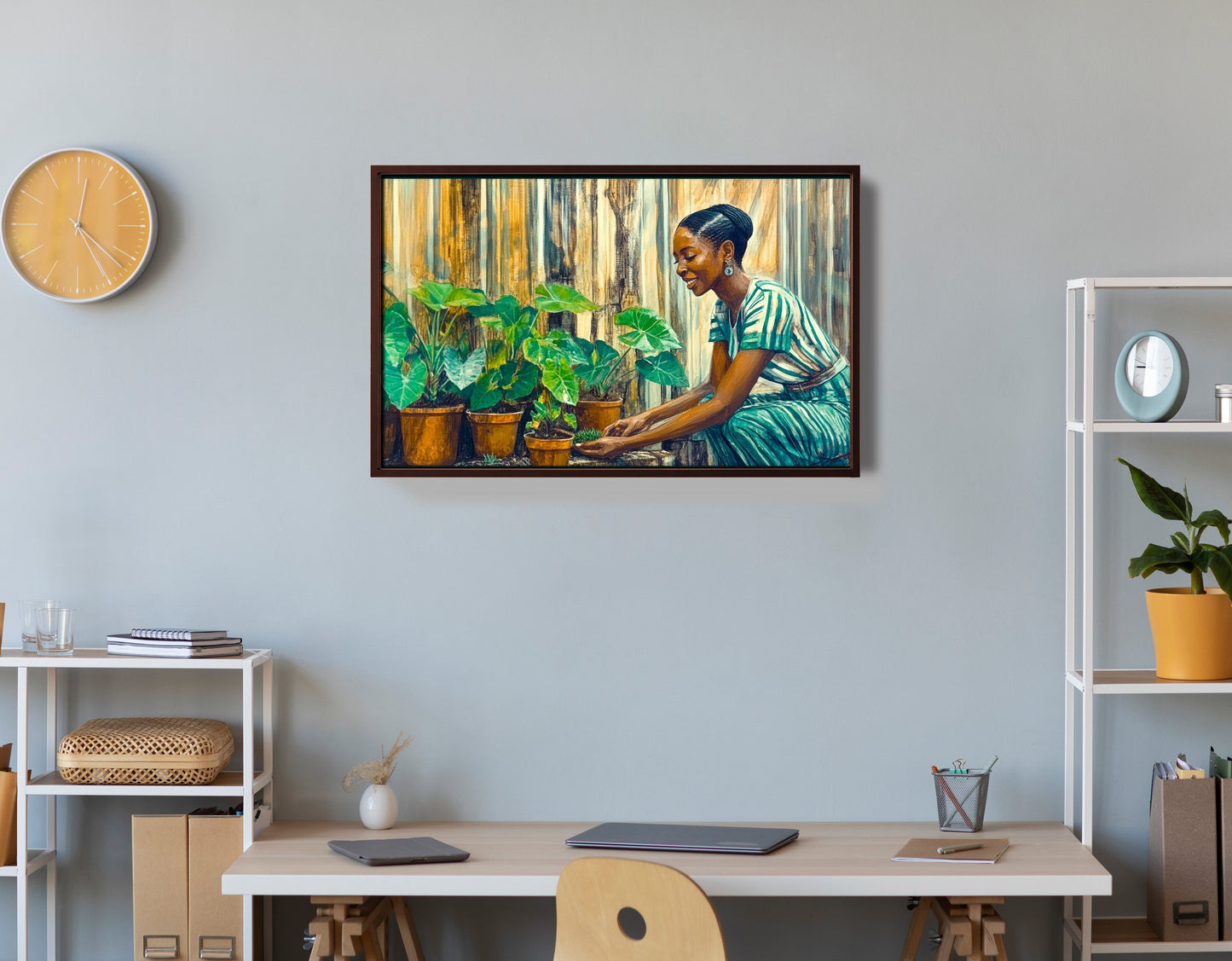 Black Woman Indoor Garden African American wall art view 36