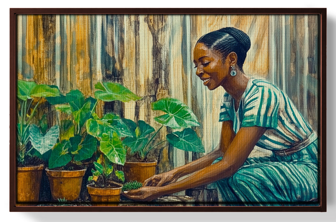 Black Woman Indoor Garden African American wall art view 31