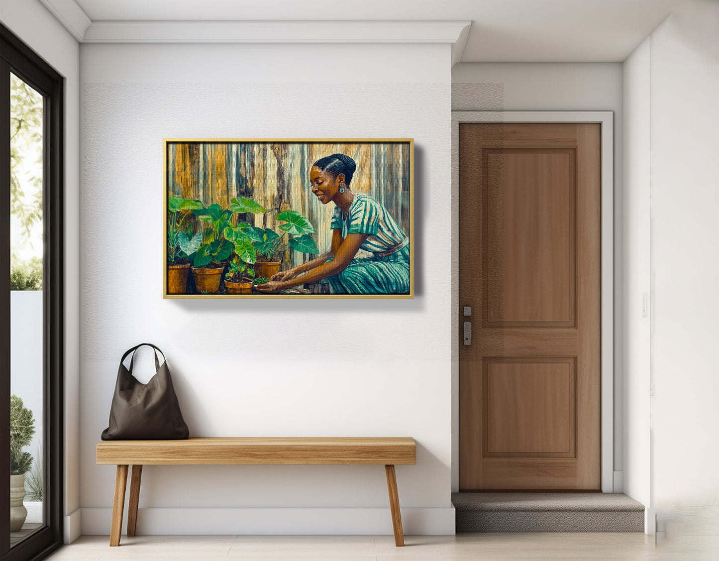 Black Woman Indoor Garden African American wall art view 41