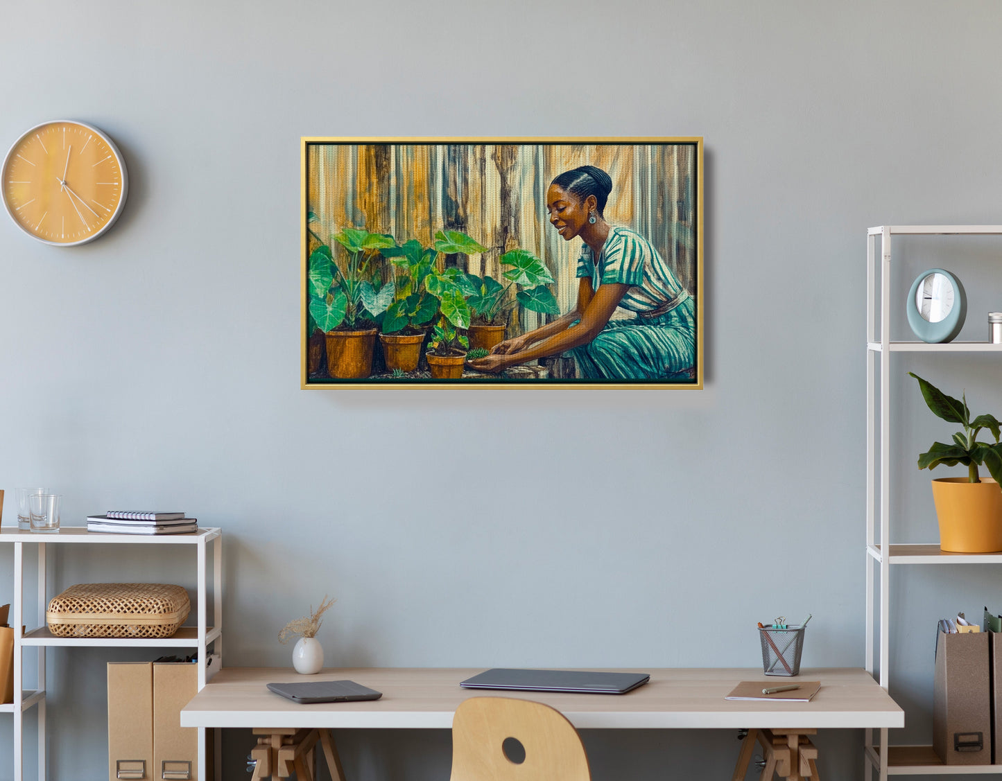 Black Woman Indoor Garden African American wall art view 42