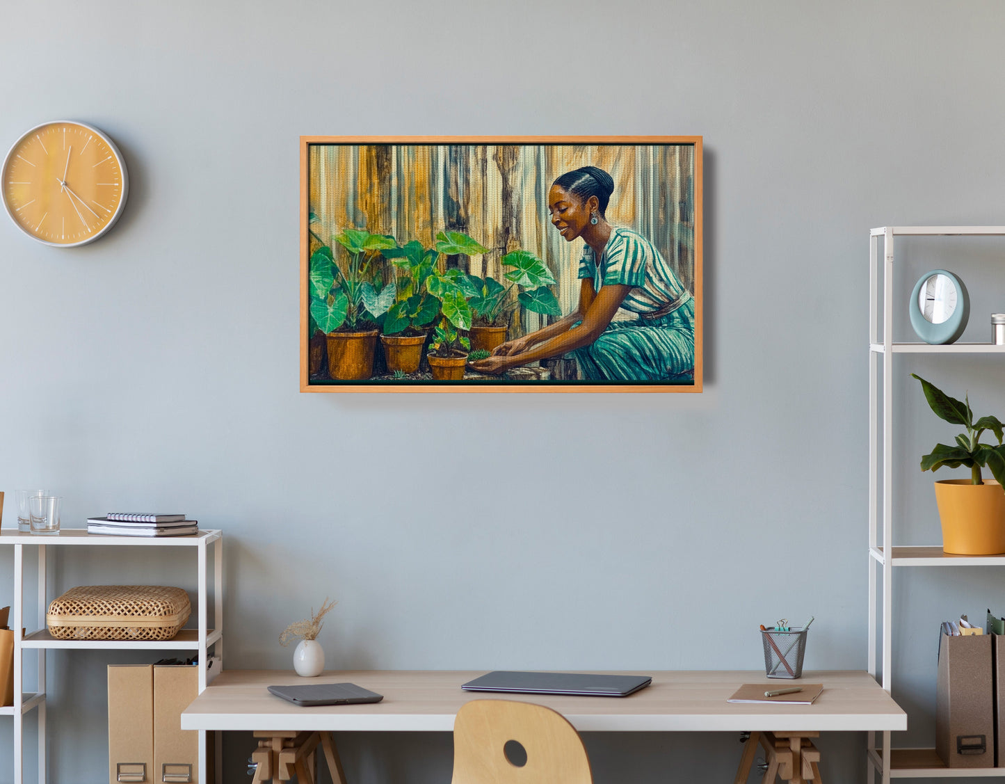 Black Woman Indoor Garden African American wall art view 48