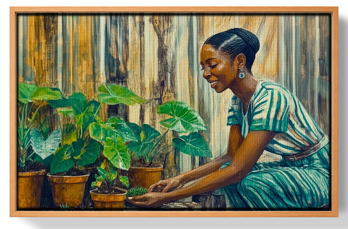 Black Woman Indoor Garden African American wall art view 43