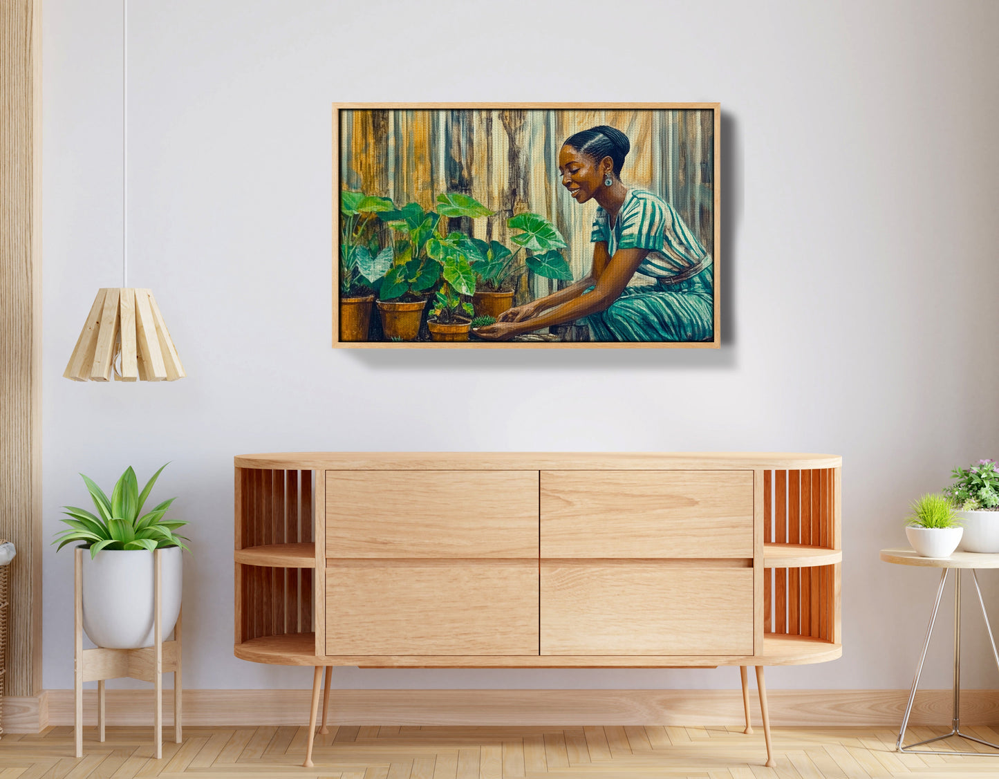 Black Woman Indoor Garden African American wall art view 50