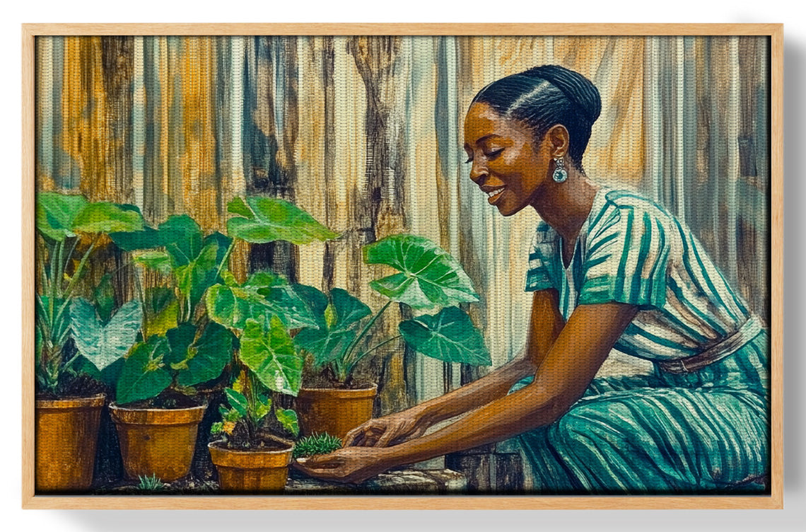 Black Woman Indoor Garden African American wall art view 49