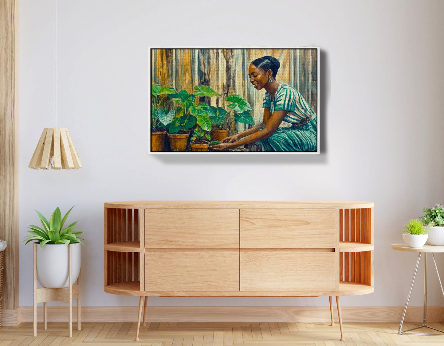 Black Woman Indoor Garden African American wall art view 62