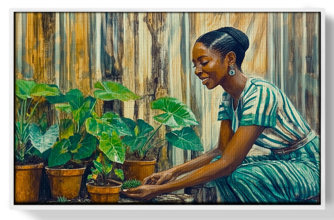Black Woman Indoor Garden African American wall art view 61