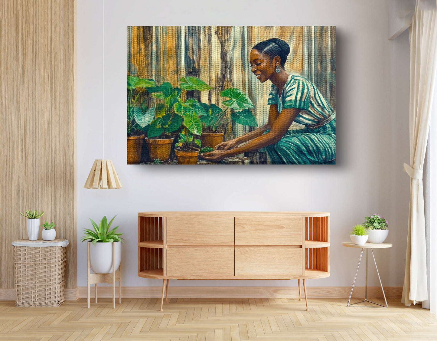 Black Woman Indoor Garden African American wall art view 14