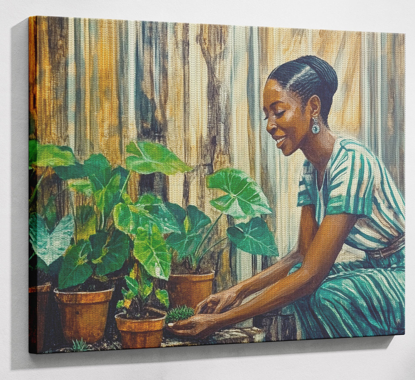 Black Woman Indoor Garden African American wall art view 13