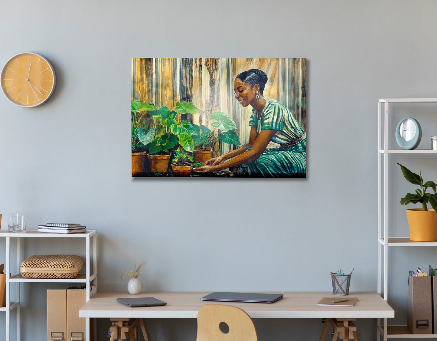 Black Woman Indoor Garden African American wall art view 24