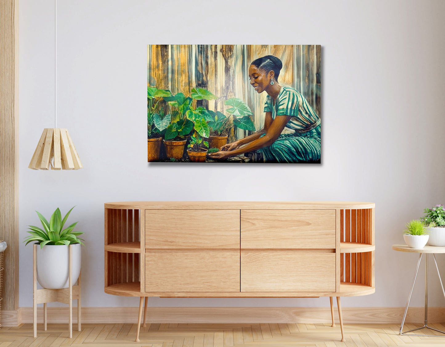 Black Woman Indoor Garden African American wall art view 20