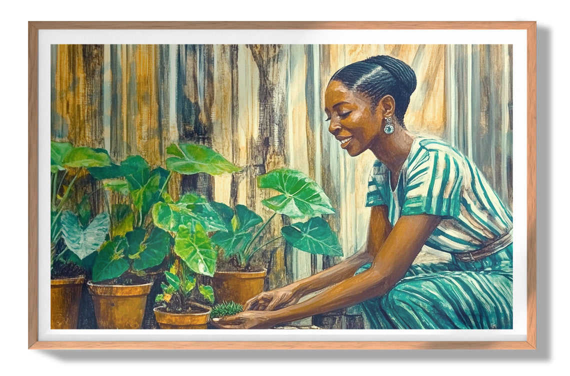 Black Woman Indoor Garden African American wall art view 79