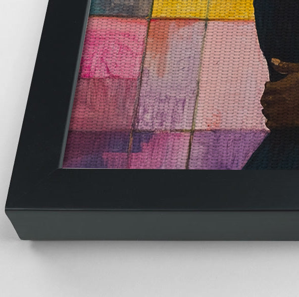 Black Couple Stained Glass Black love wall art view 28