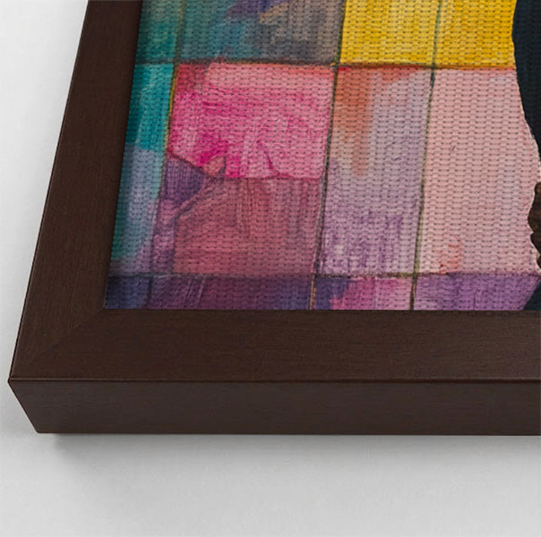 Black Couple Stained Glass Black love wall art view 34