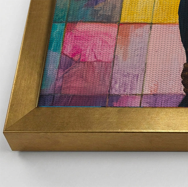 Black Couple Stained Glass Black love wall art view 40