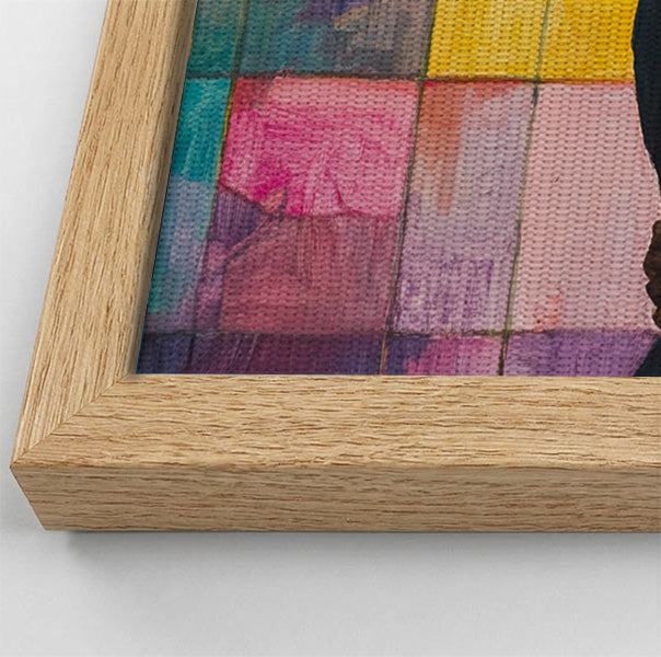 Black Couple Stained Glass Black love wall art view 52