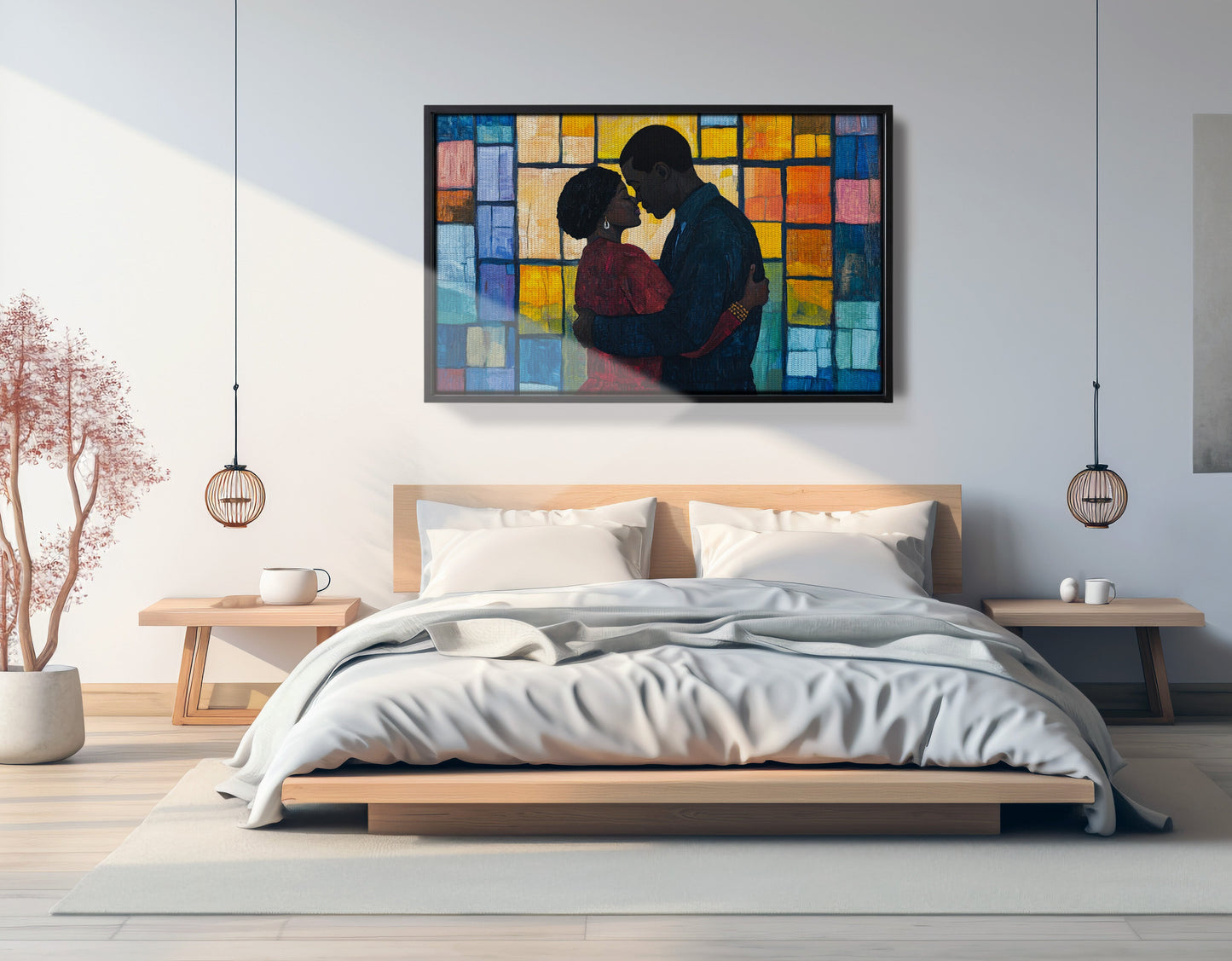 Black Family Stained Glass Black family wall art view 27