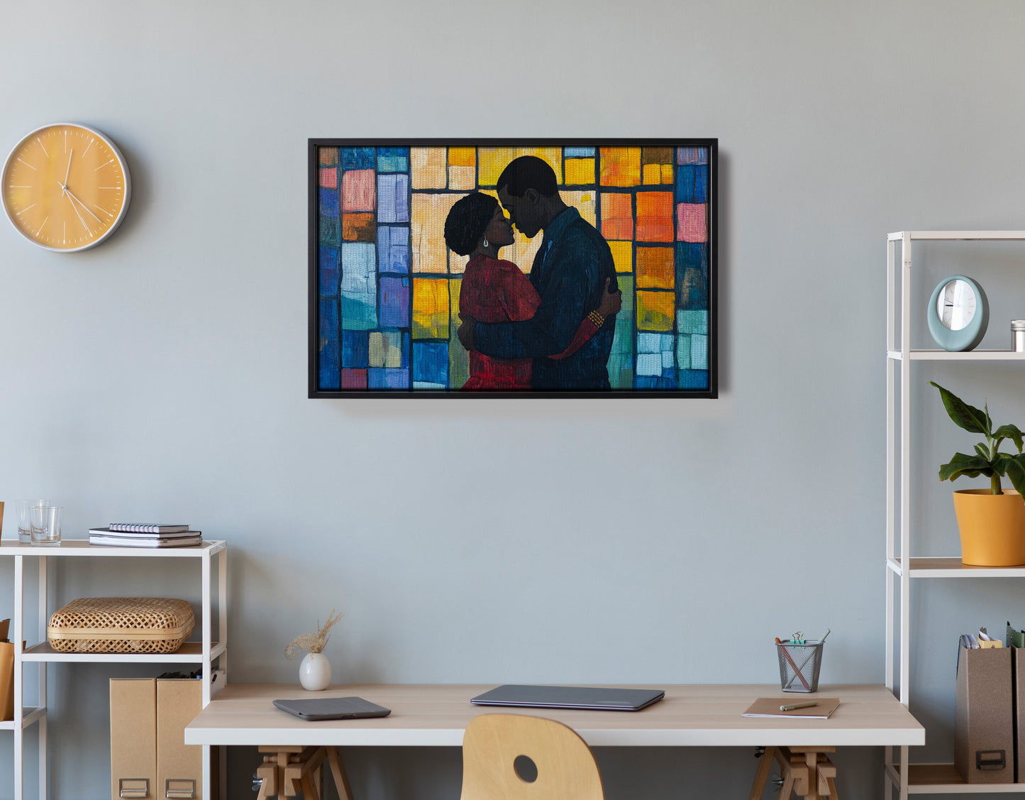 Black Family Stained Glass Black family wall art view 30