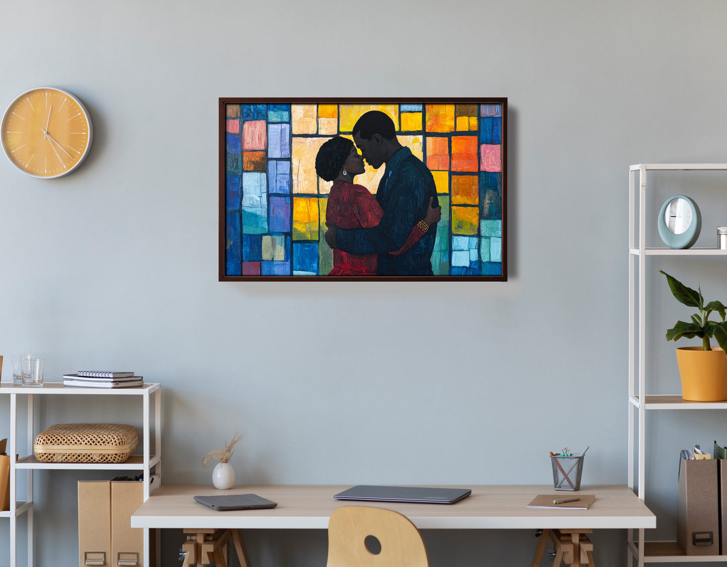 Black Family Stained Glass Black family wall art view 36