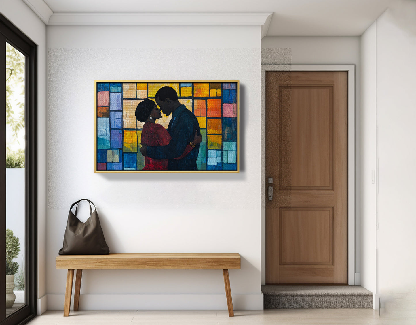 Black Family Stained Glass Black family wall art view 41