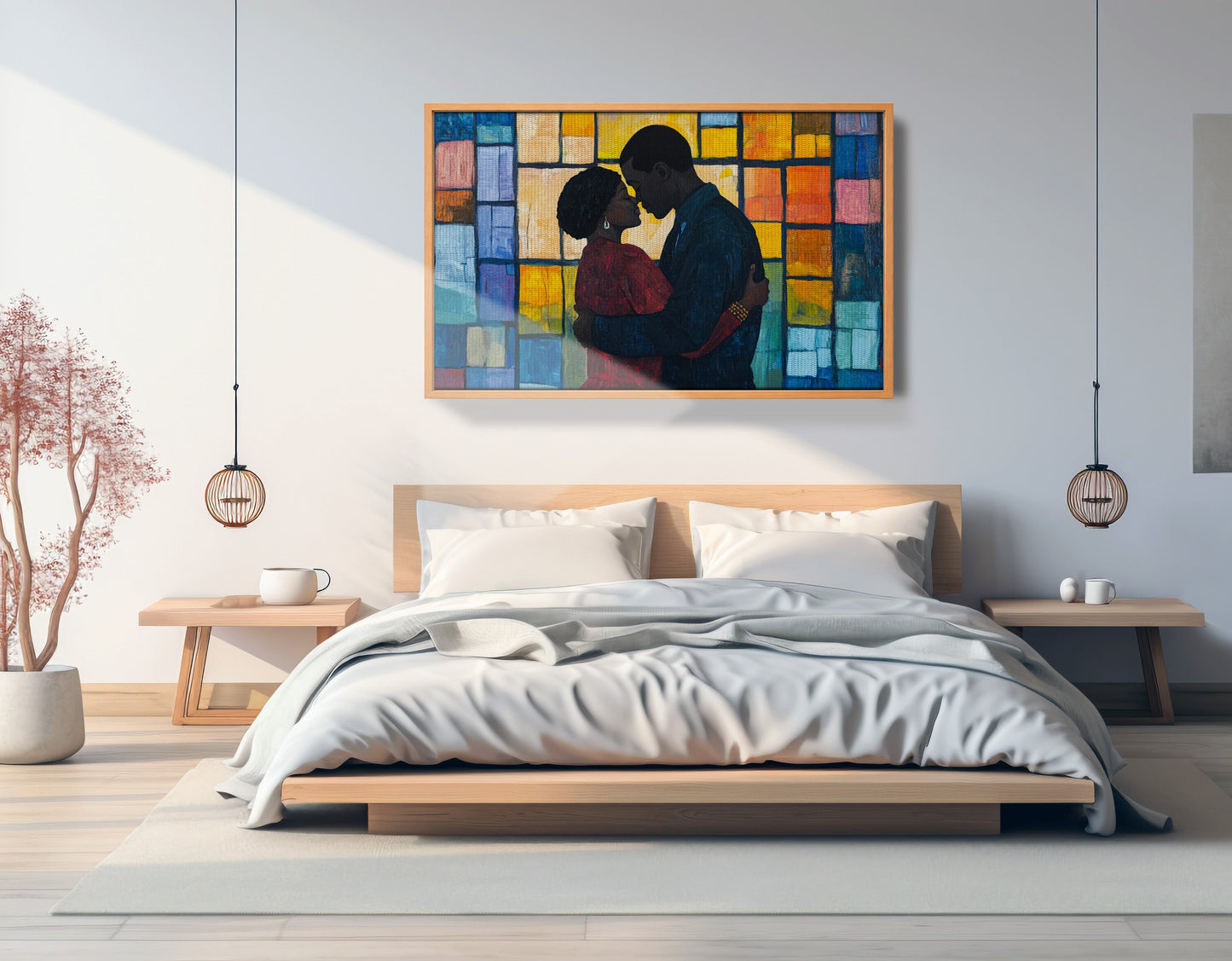 Black Family Stained Glass Black family wall art view 45