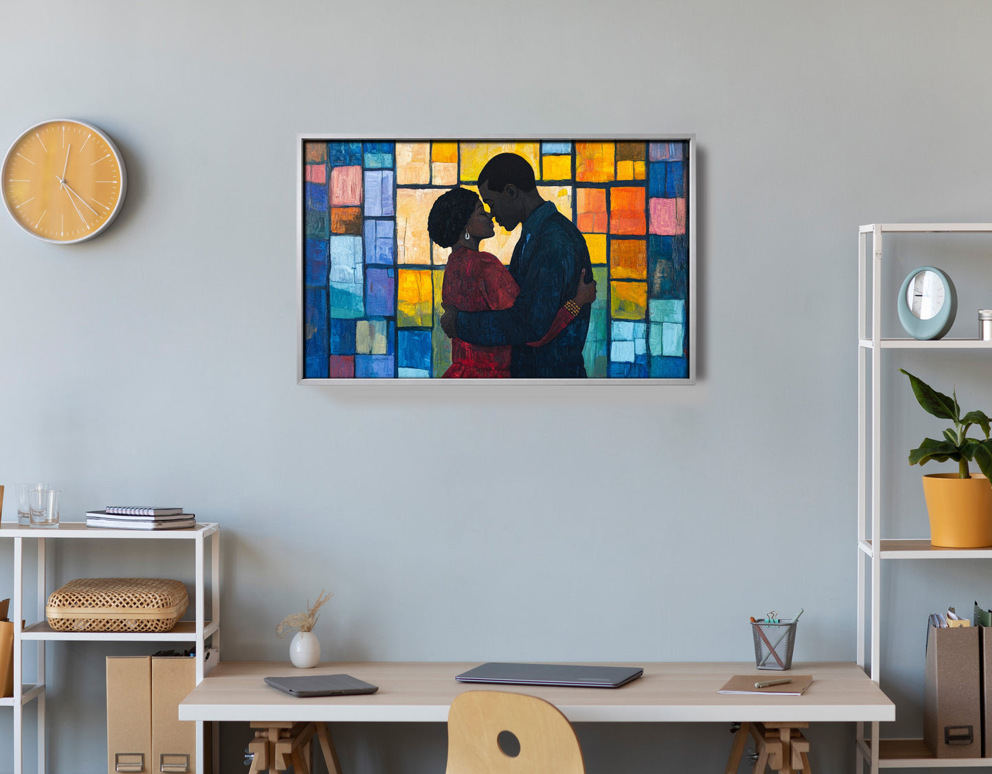 Black Family Stained Glass Black family wall art view 60