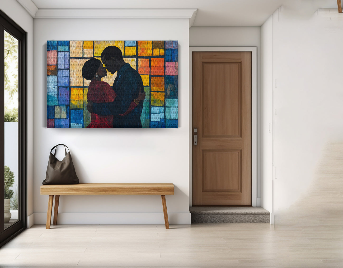 Black Family Stained Glass Black family wall art view 17