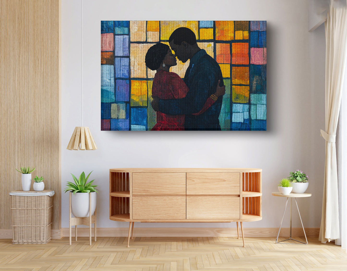 Black Family Stained Glass Black family wall art view 14