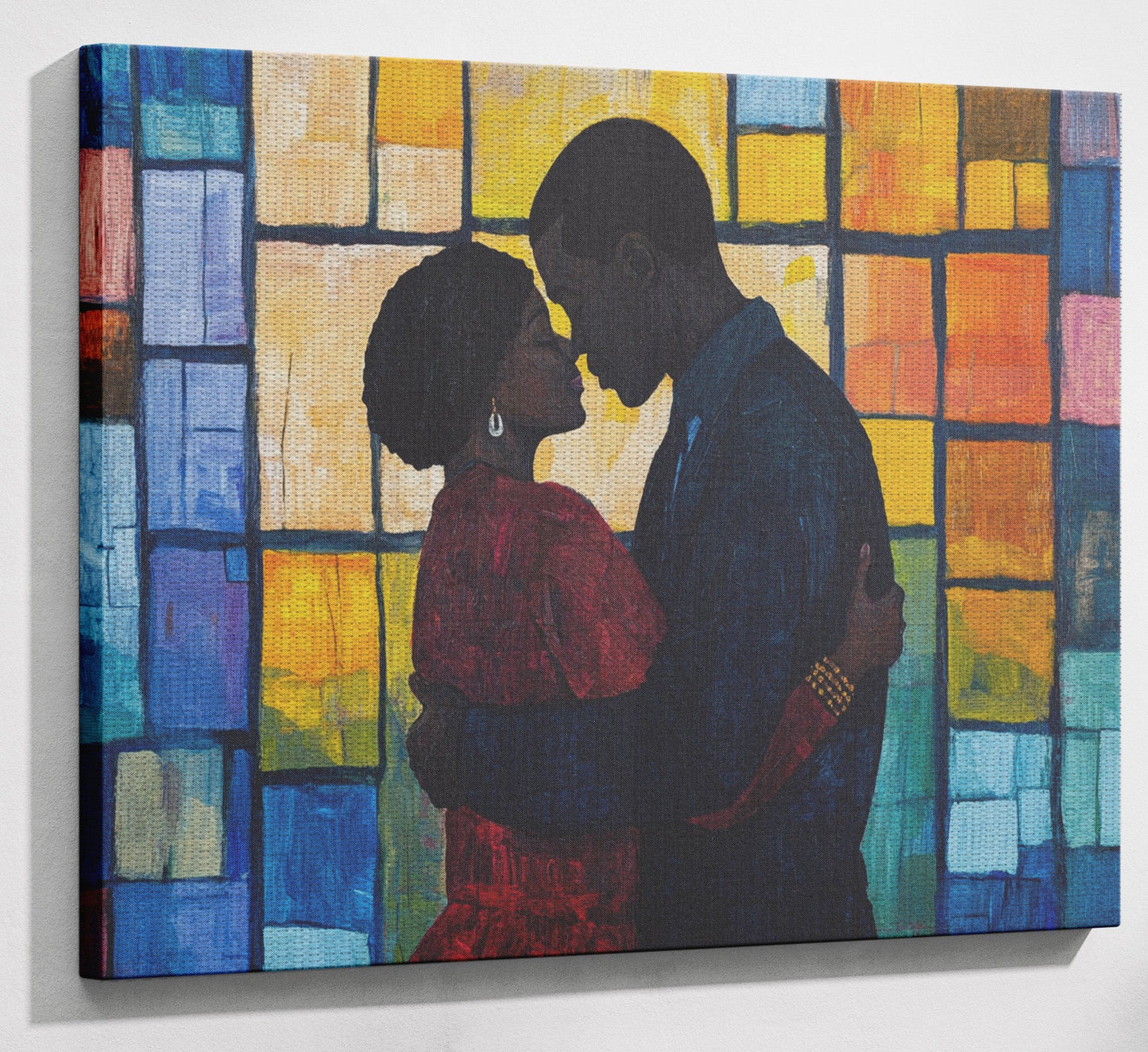 Black Family Stained Glass Black family wall art view 13
