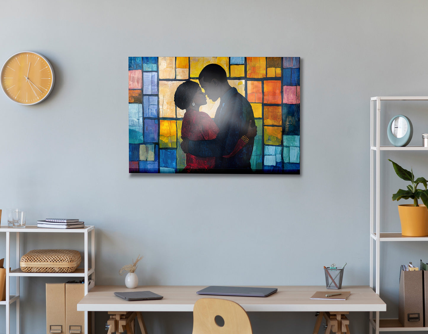 Black Family Stained Glass Black family wall art view 24