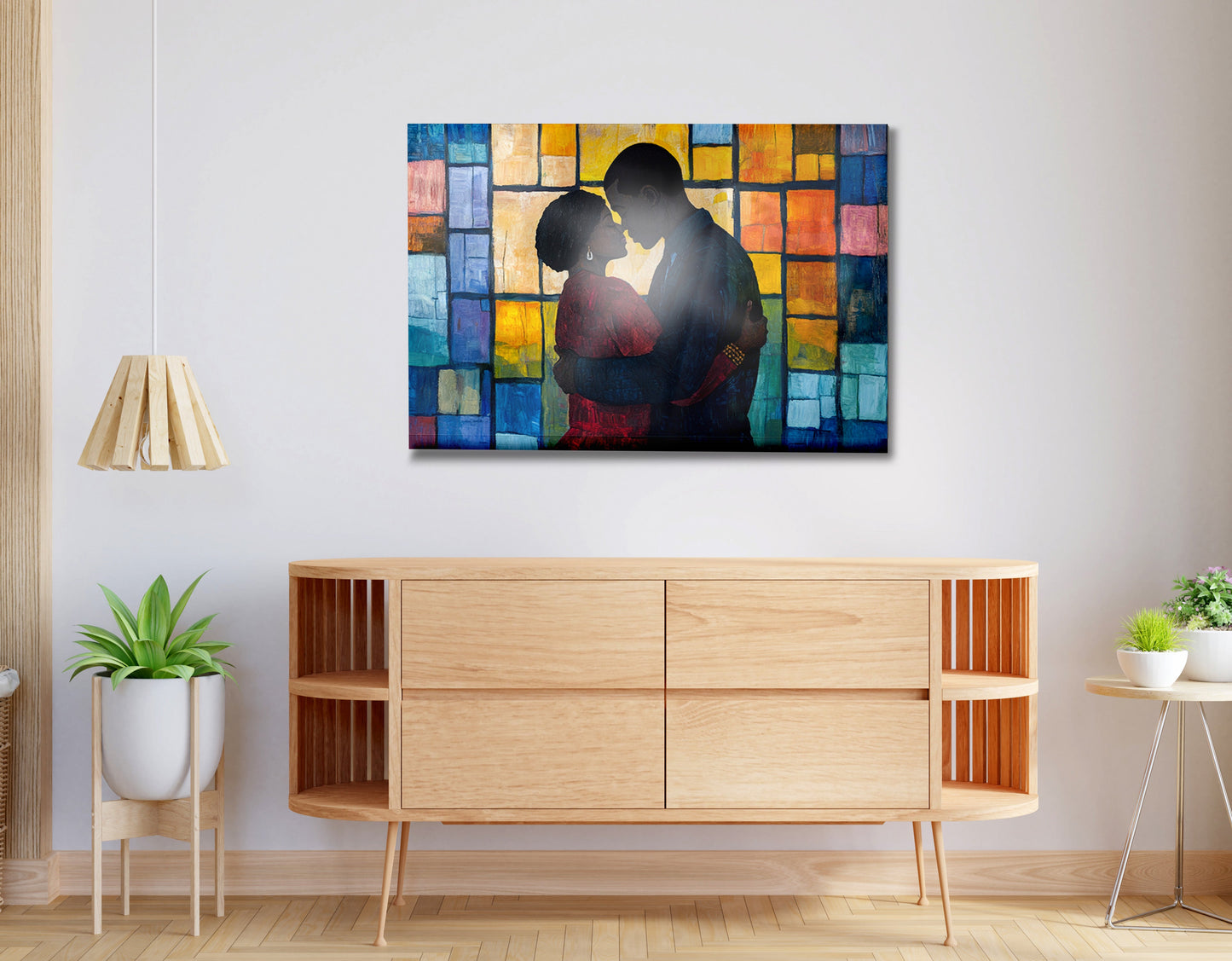 Black Family Stained Glass Black family wall art view 20