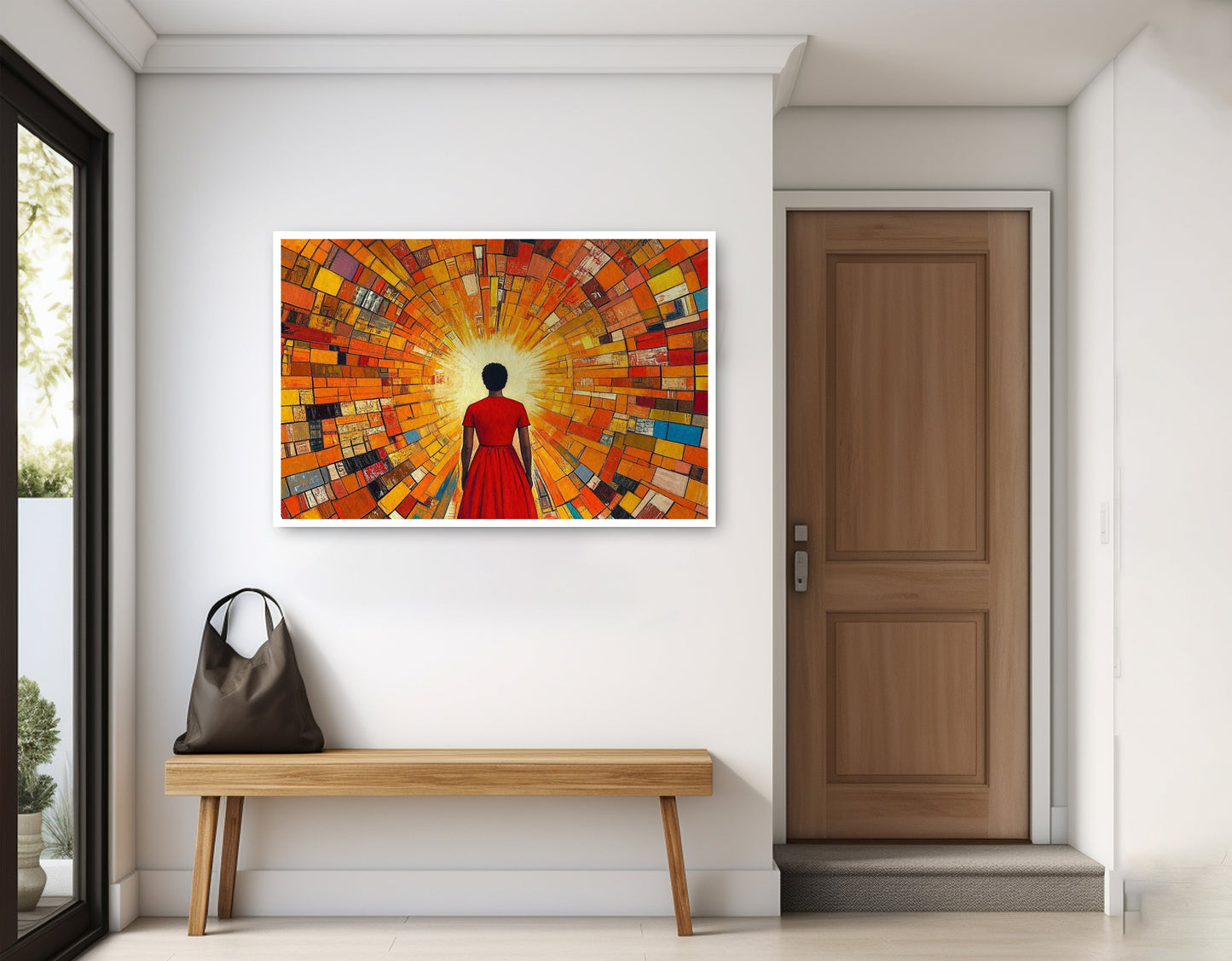 Black Girl Sunburst Black children wall art home decor view