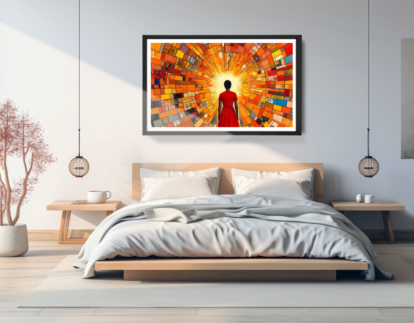 Black Girl Sunburst Black children wall art view 69