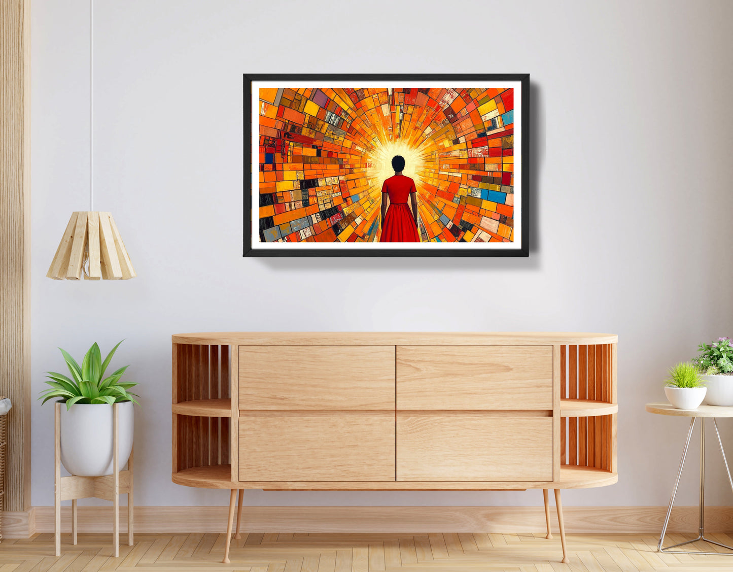 Black Girl Sunburst Black children wall art view 68