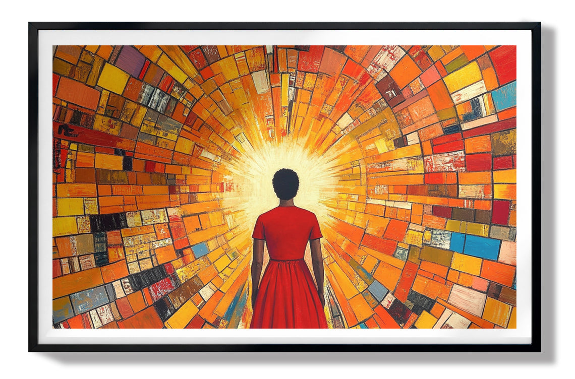 Black Girl Sunburst Black children wall art view 67