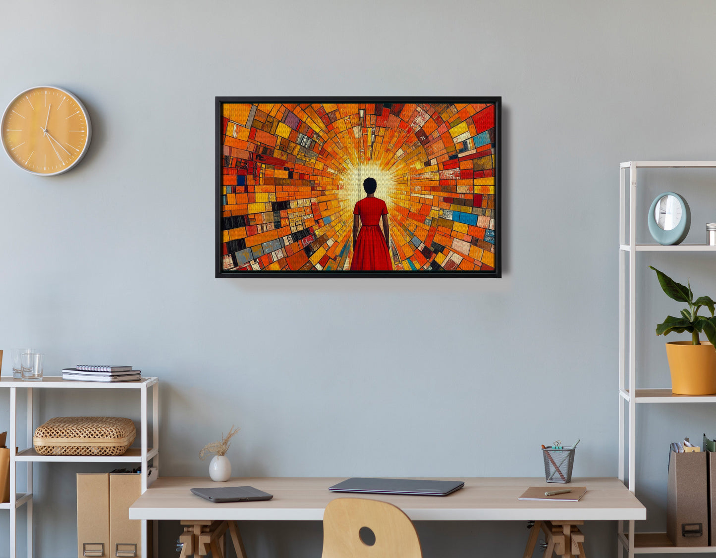 Black Girl Sunburst Black children wall art view 30