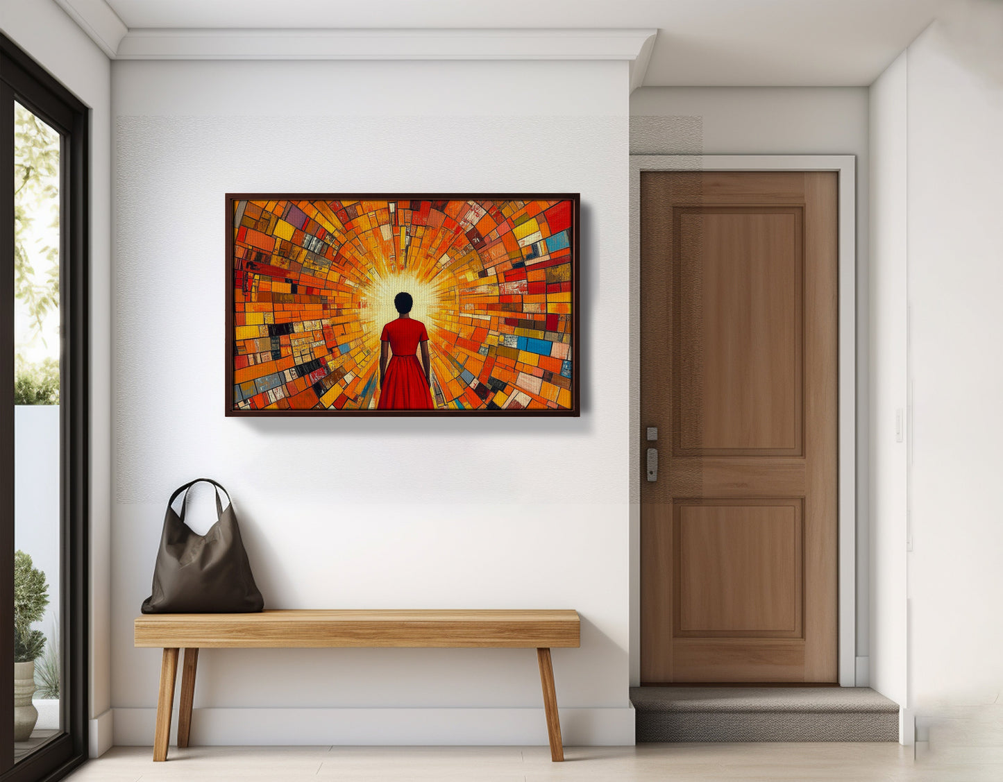 Black Girl Sunburst Black children wall art view 35