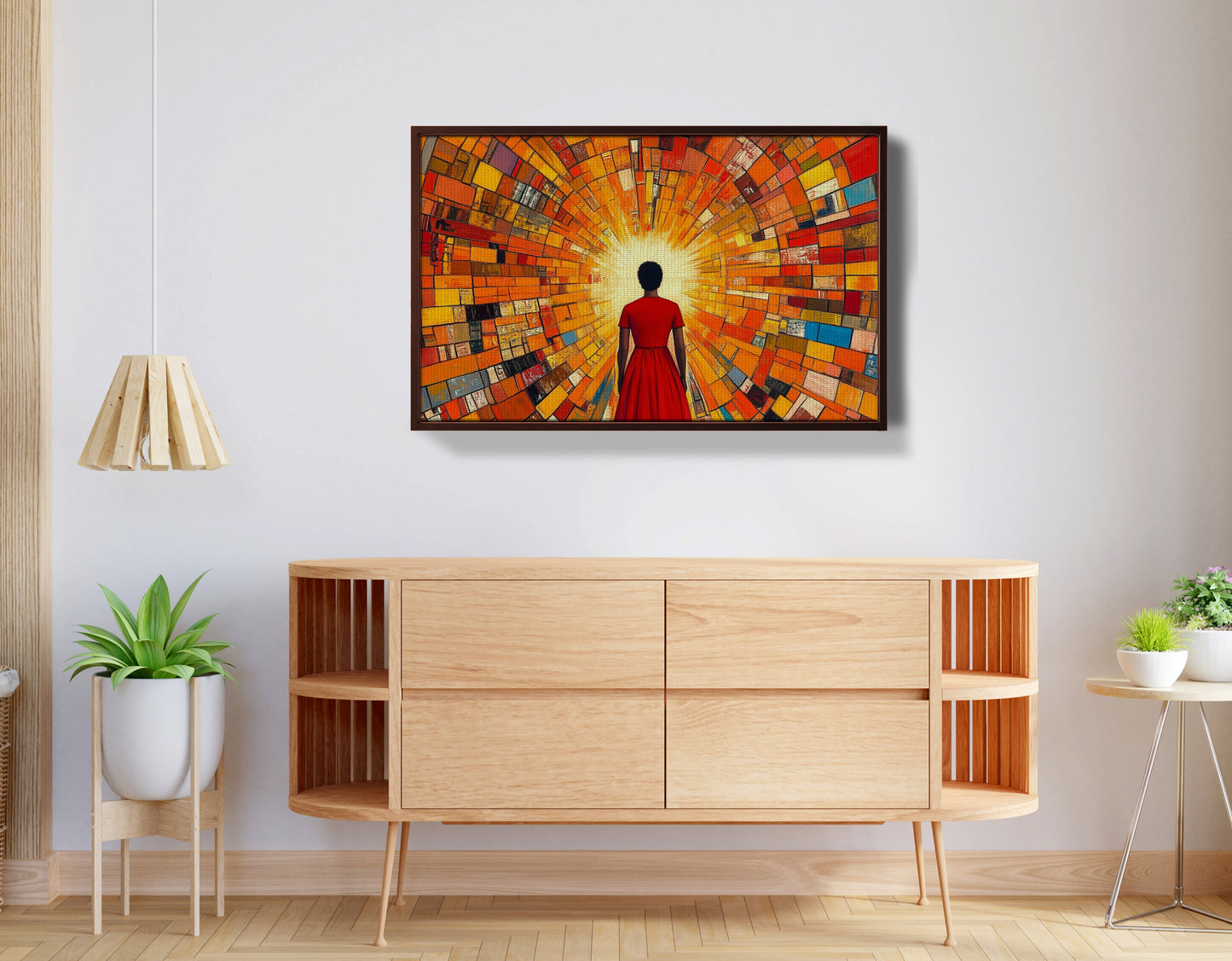 Black Girl Sunburst Black children wall art view 32