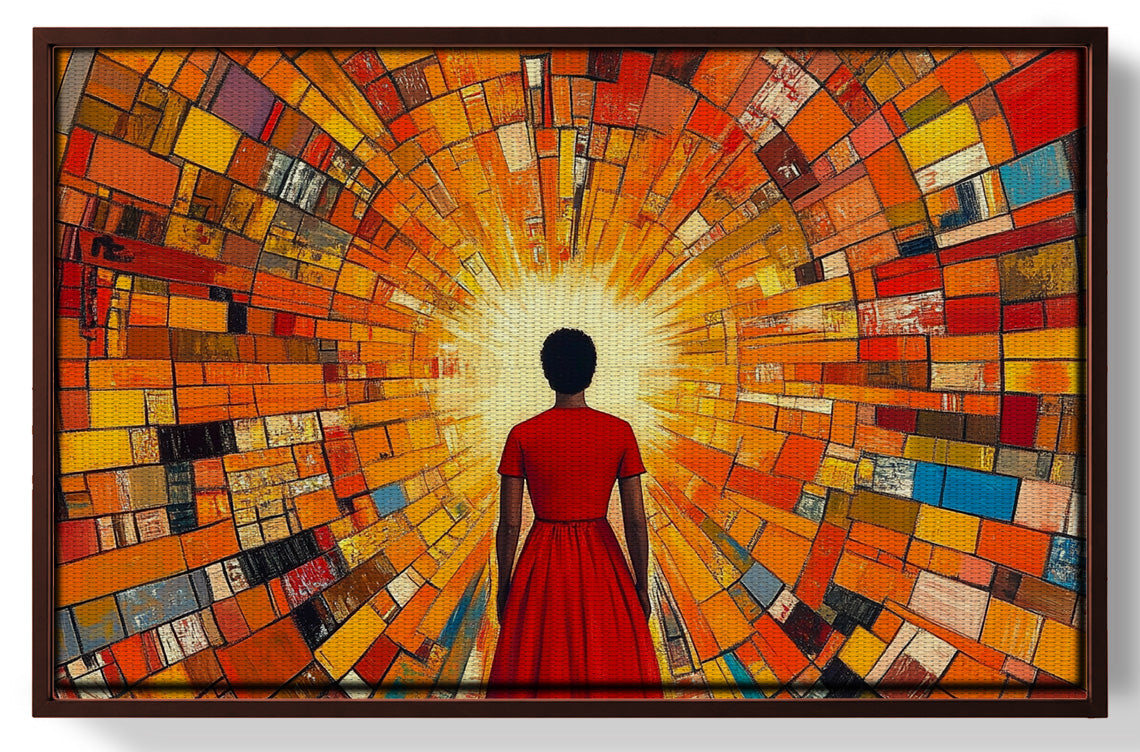 Black Girl Sunburst Black children wall art view 31
