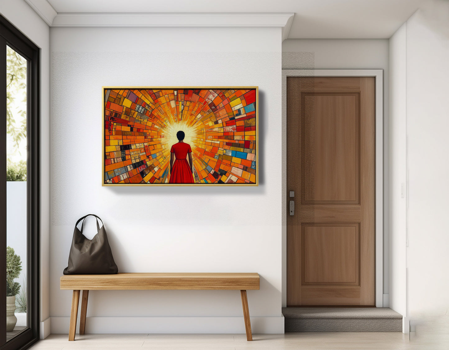 Black Girl Sunburst Black children wall art view 41
