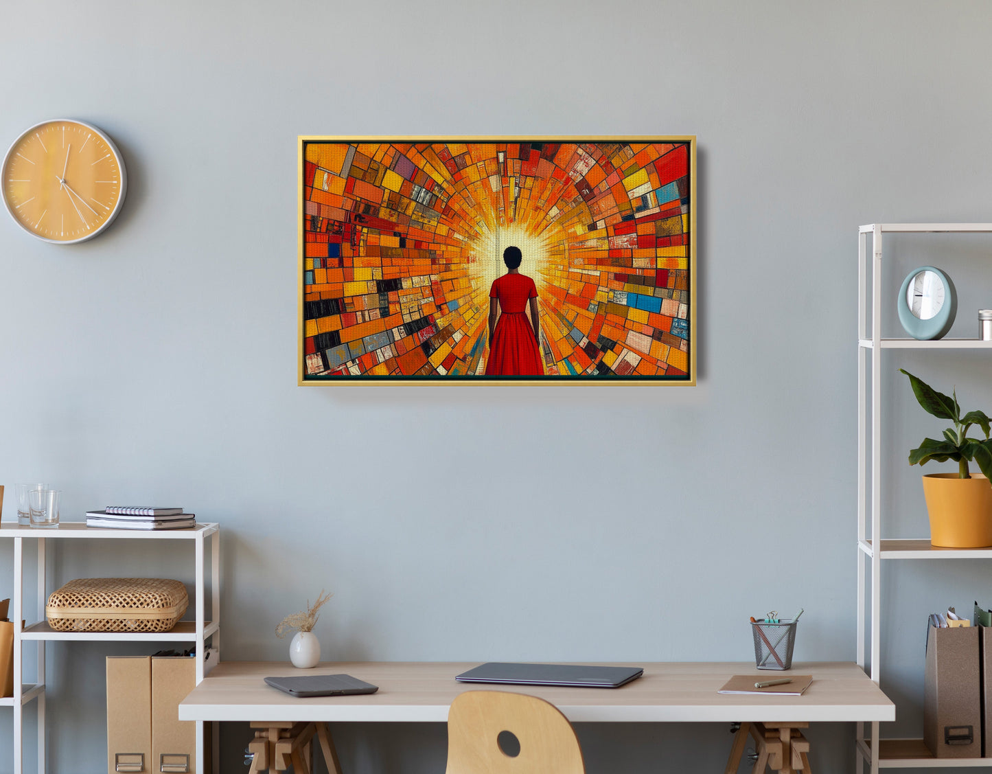 Black Girl Sunburst Black children wall art view 42