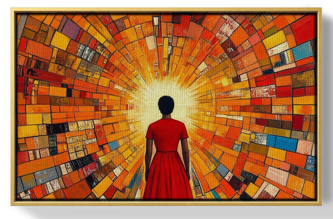 Black Girl Sunburst Black children wall art view 37